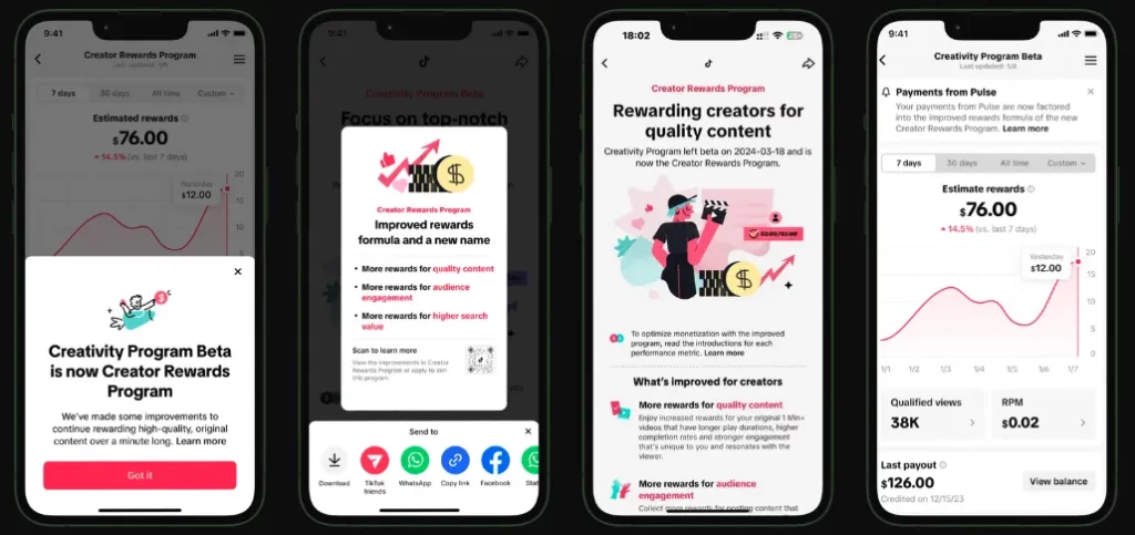 cara mendapatkan uang dari TikTok bisa dengan Creator Reward