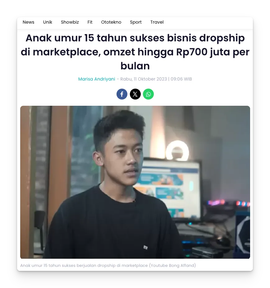 peluang bisnis online dari dropship juga cukup tinggi