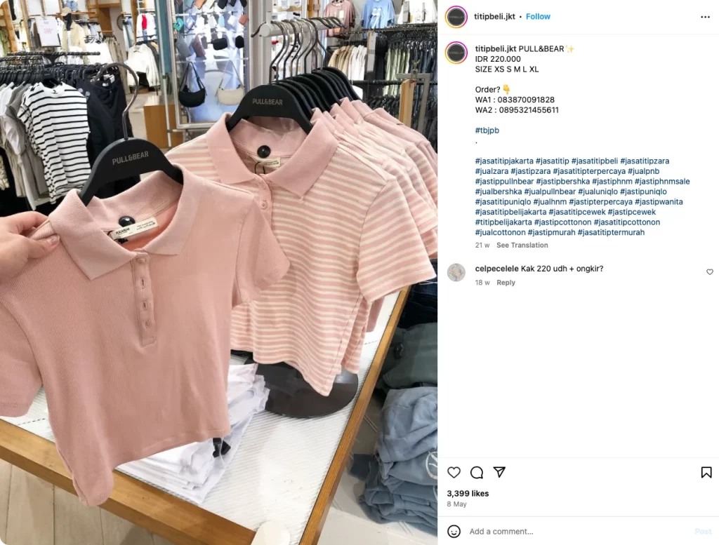 Anda bisa menjalankan jastip sebagai cara mendapatkan uang dari Instagram