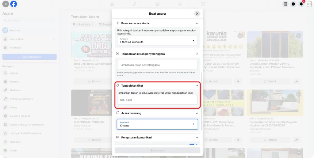 Cara monetisasi Facebook dengan Live Event