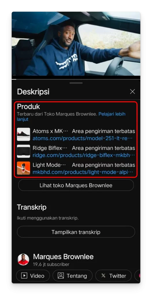 Contoh jualan produk dengan toko online sendiri di YouTube