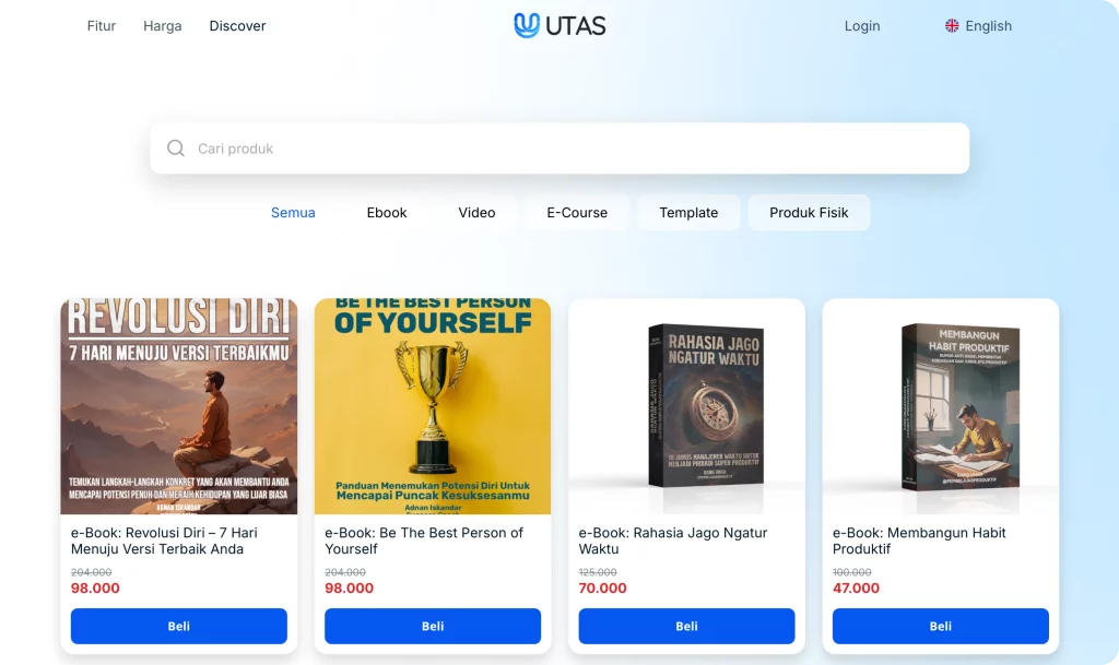 Utas bisa jadi platform untuk jualan produk yang tidak bisa dilakukan lewat Facebook