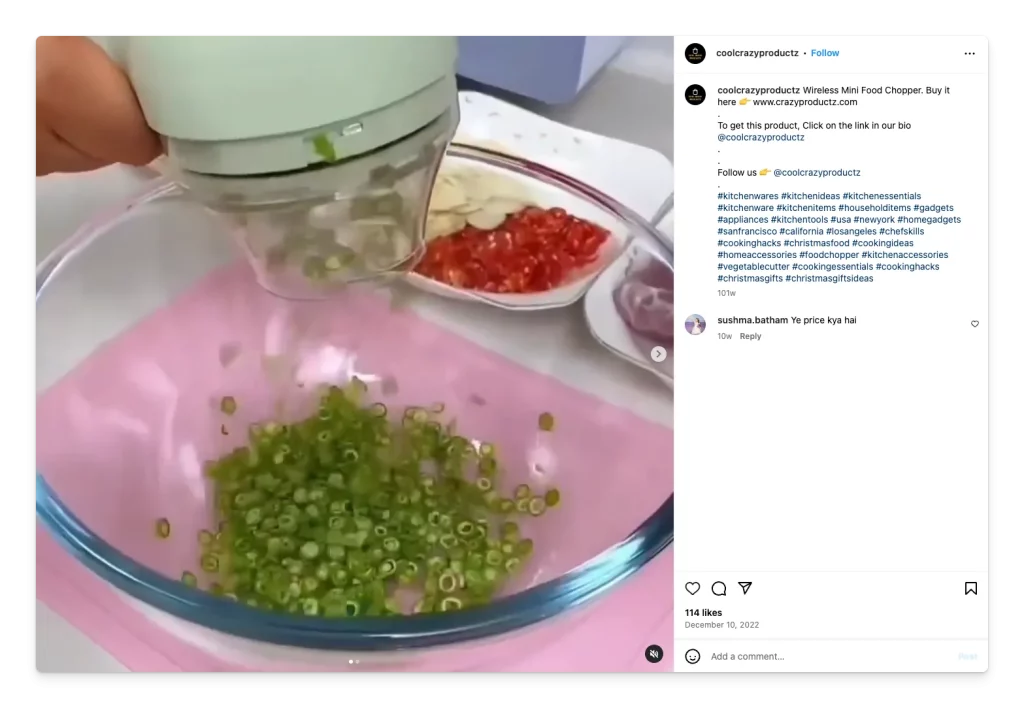 ide konten Instagram tanpa wajah demo produk