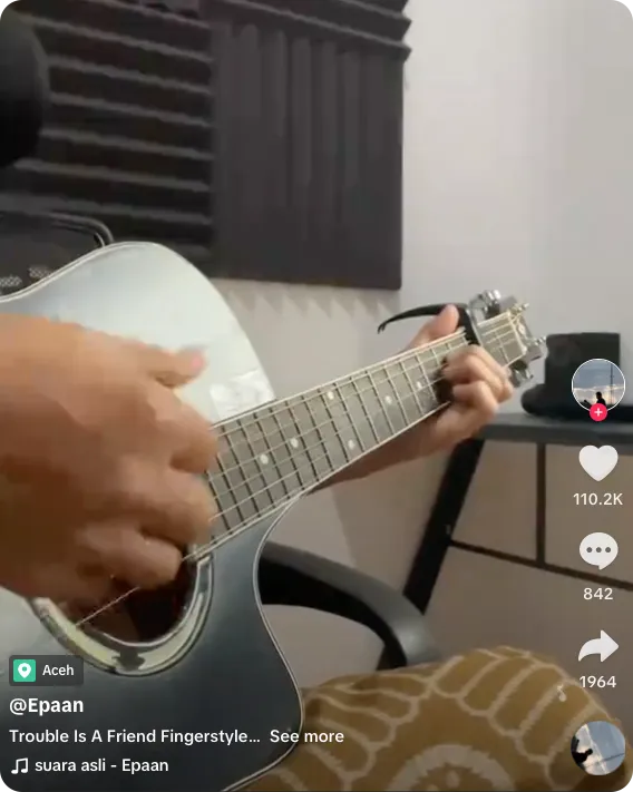 ide konten TikTok tanpa wajah berupa konten finger style
