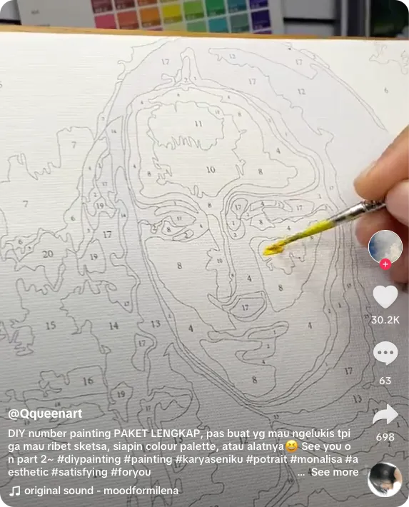 ide konten TikTok untuk introvert menggambar