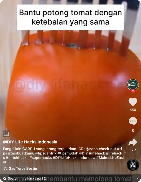 ide konten TikTok untuk introvert salah satunya life hack