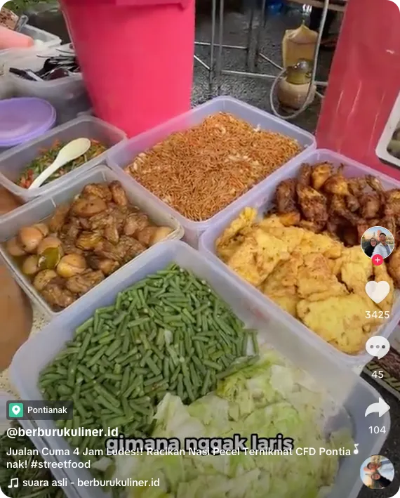 ide konten TikTok untuk pemula berupa street food content