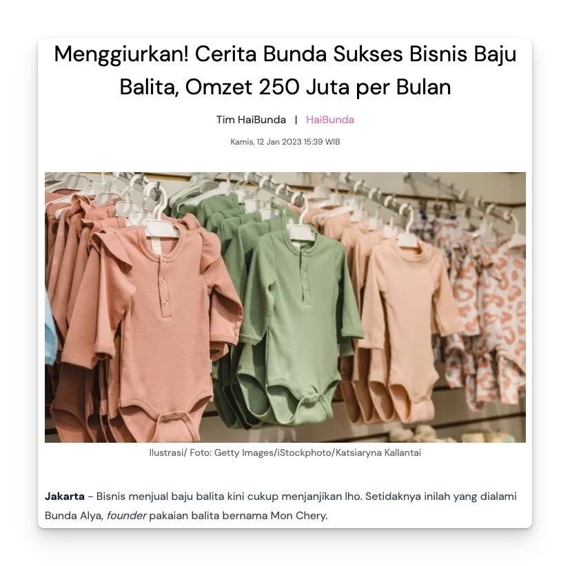 jualan online yang laku adalah fashion anak