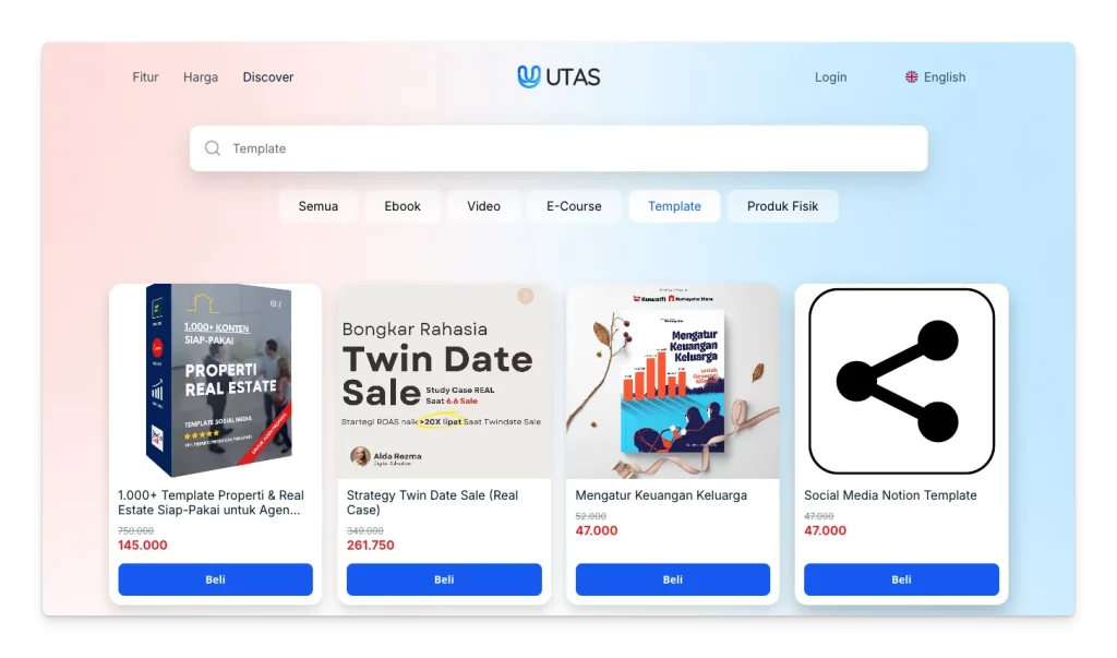 salah satu jualan online paling laris adalah produk digital dan software