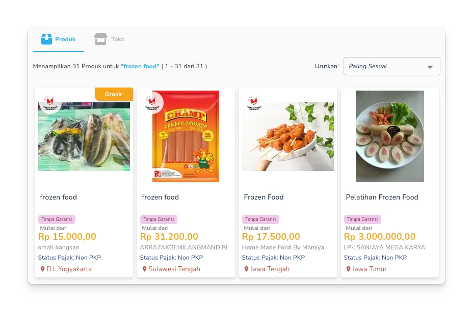 salah satu rekomendasi jualan online adalah frozen food