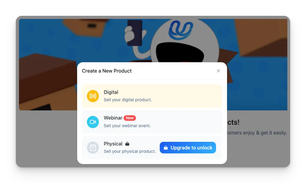 Menggunakan platform Utas untuk menjual preset sebagai produk digital