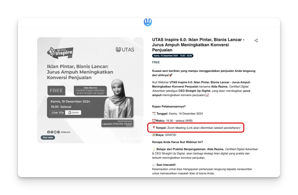Pilih platform kegiatan webinar dengan baik