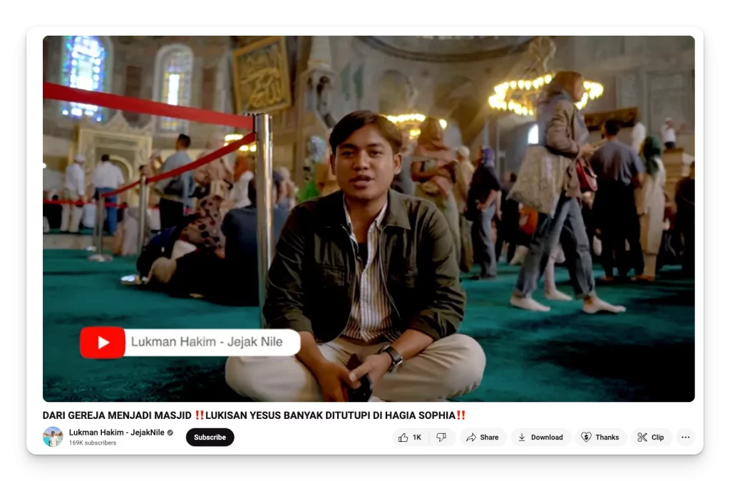 Salah satu ide konten islami yang juga cukup baik adalah seri tempat bersejarah islam