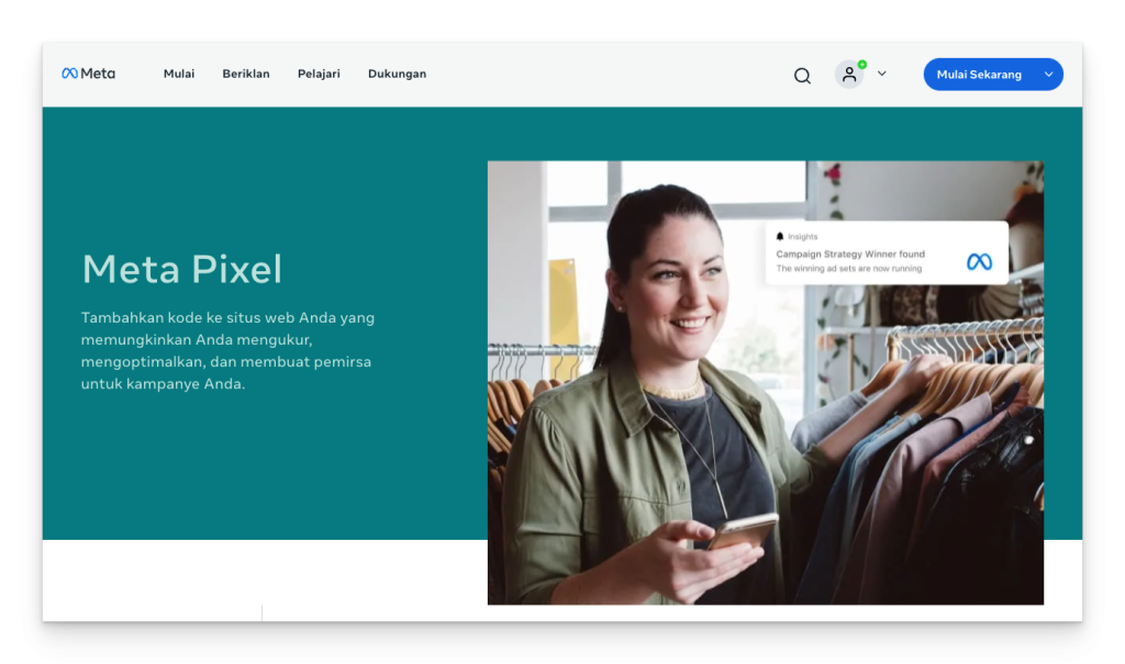 Meta Pixel adalah kode untuk melakukan tracking interaksi pengunjung website