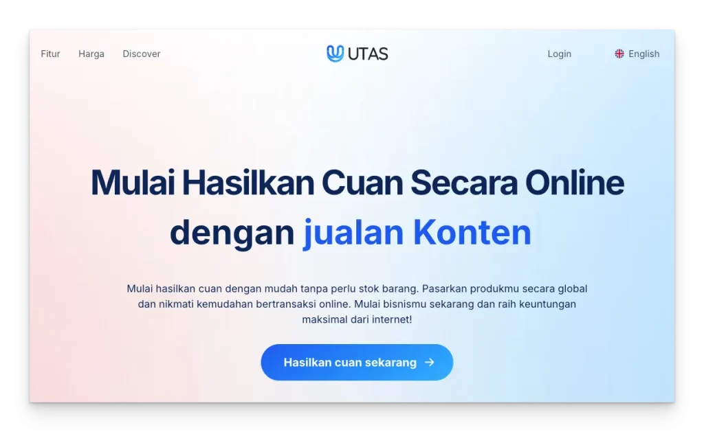 Utas adalah platform untuk jualan produk digital berupa konten podcast
