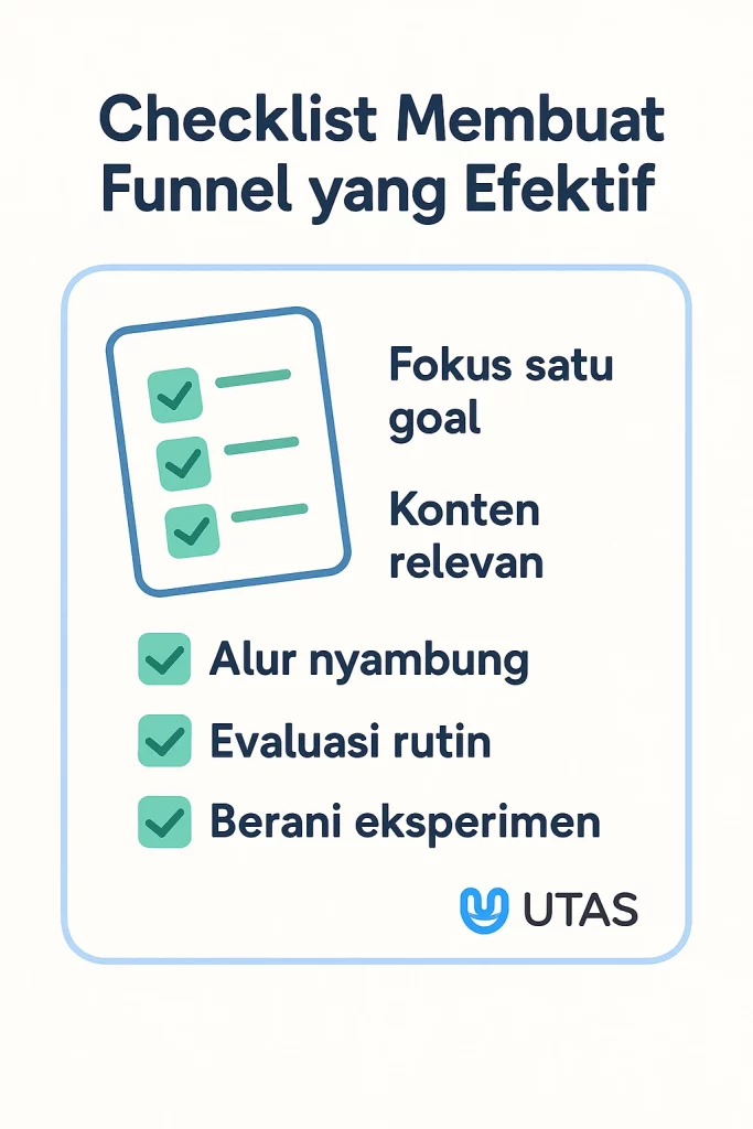 checklist funnel yang efektif