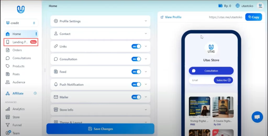 membuat landing page webinar
